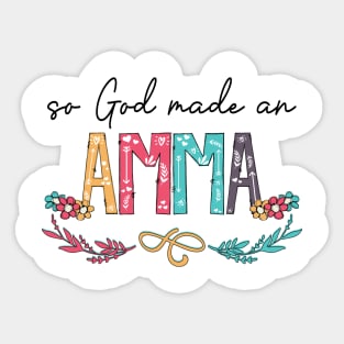 So God Made An Amma Happy Mother's Day Sticker